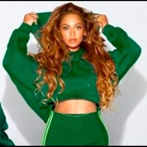 Ivy Park Green Hooded Cut-Out Dresss